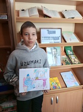 10 февраля 2023 г. Литературный час «Пушкин в наших сердцах», Новобжегокайская СБ