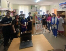 23 июня 2023 г. Обзор у книжной выставки «Наркотики – билет в один конец». Старобжегокайская СБ