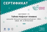 19 ноября 2024 г. Сертификаты за участие в «Большом этнографическом диктанте». ЭГБ №1